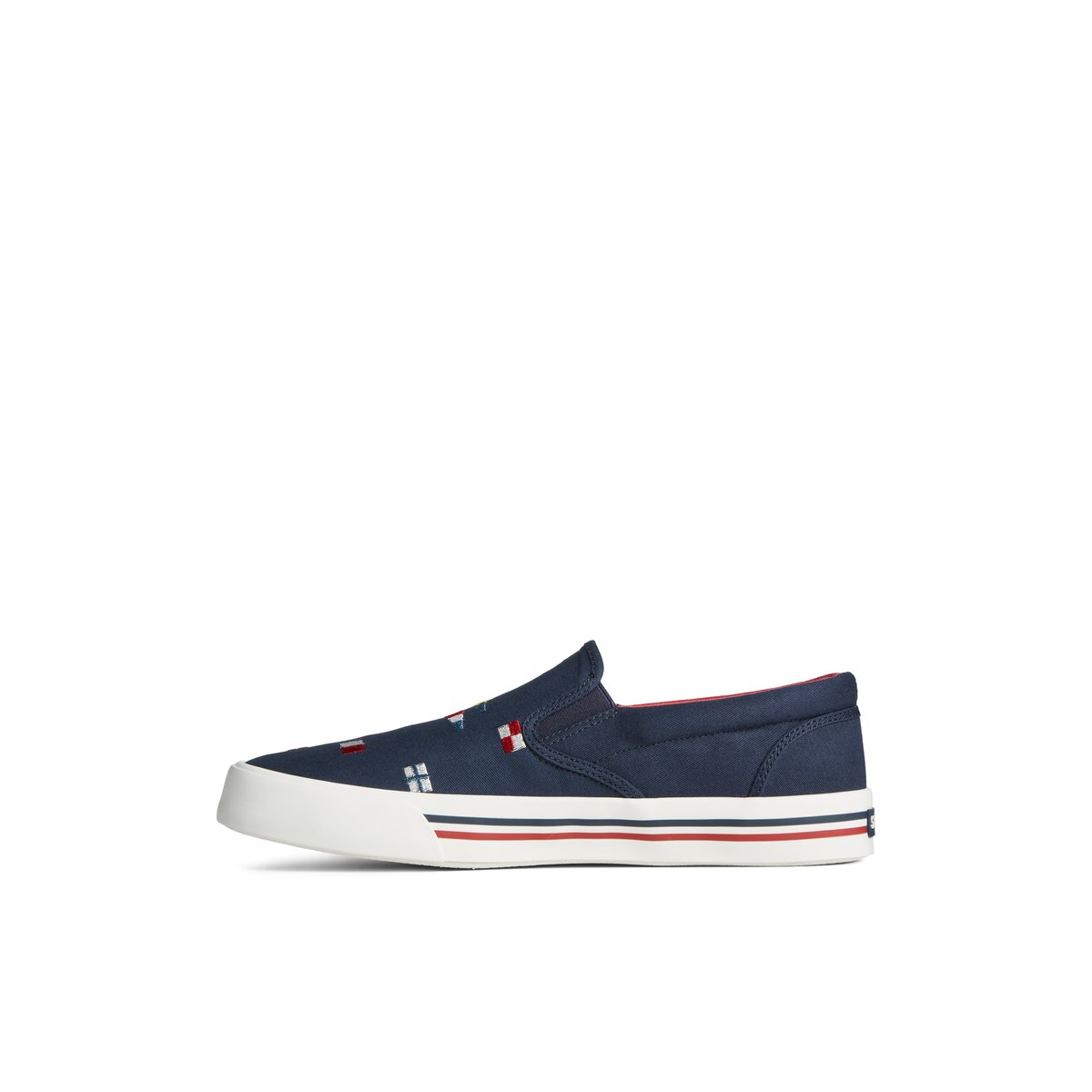 Navy Sperry Striper II Nautical Slip On Sneaker | MERWYGX-92