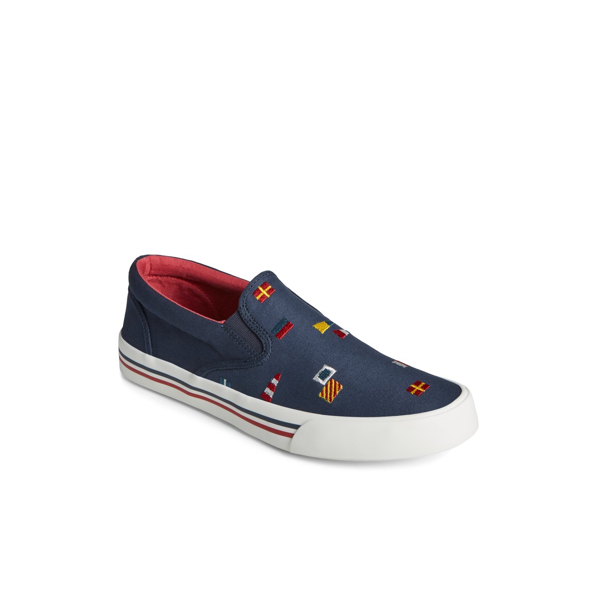 Navy Sperry Striper II Nautical Slip On Sneaker | MERWYGX-92