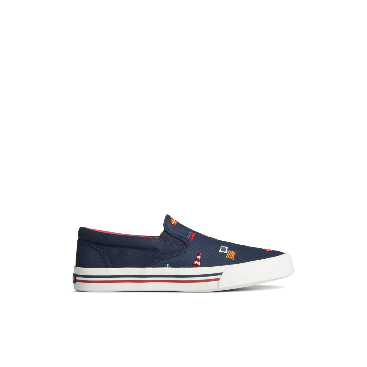 Navy Sperry Striper II Nautical Slip On Sneaker | MERWYGX-92