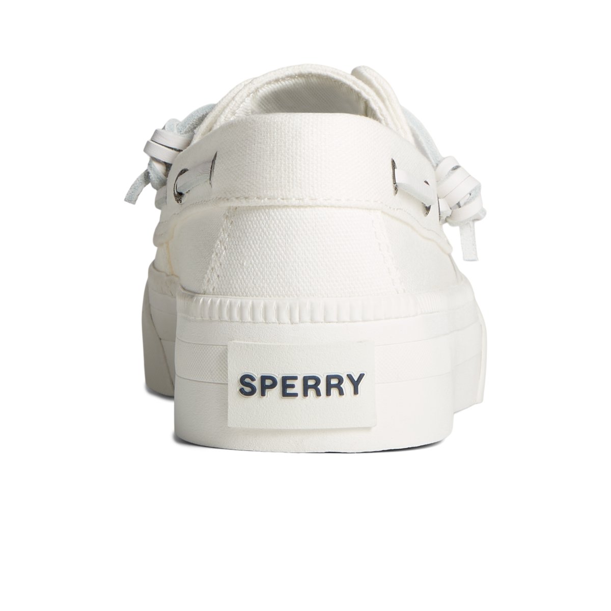 White Sperry Bahama 3.0 Platform Sneaker | IPBQWTA-75