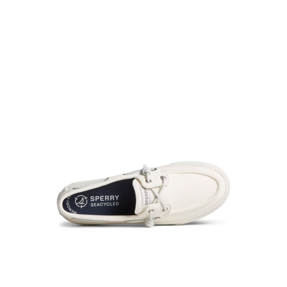 White Sperry Bahama 3.0 Platform Sneaker | IPBQWTA-75