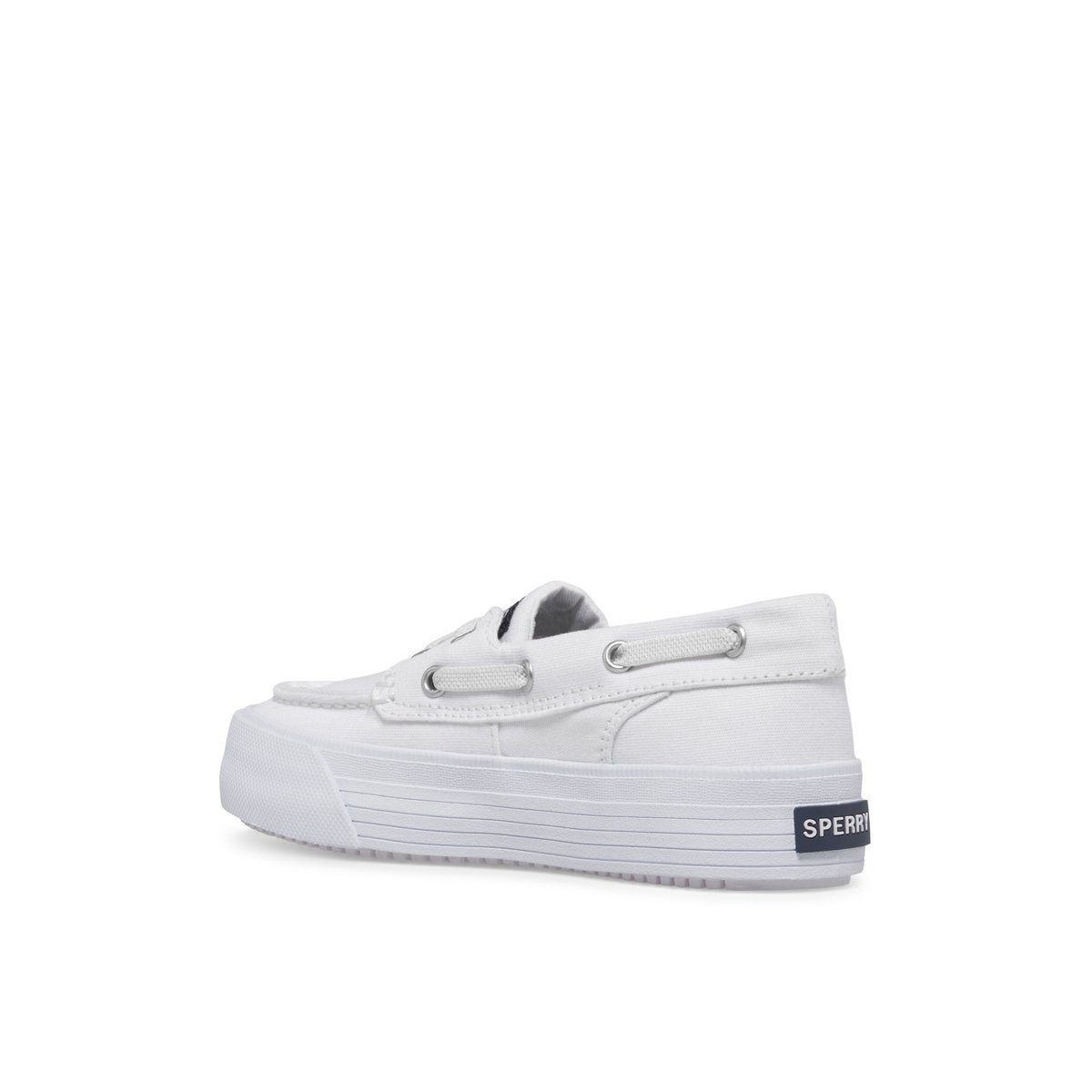 White Sperry Bahama Platform Sneaker | FWNDMZP-82