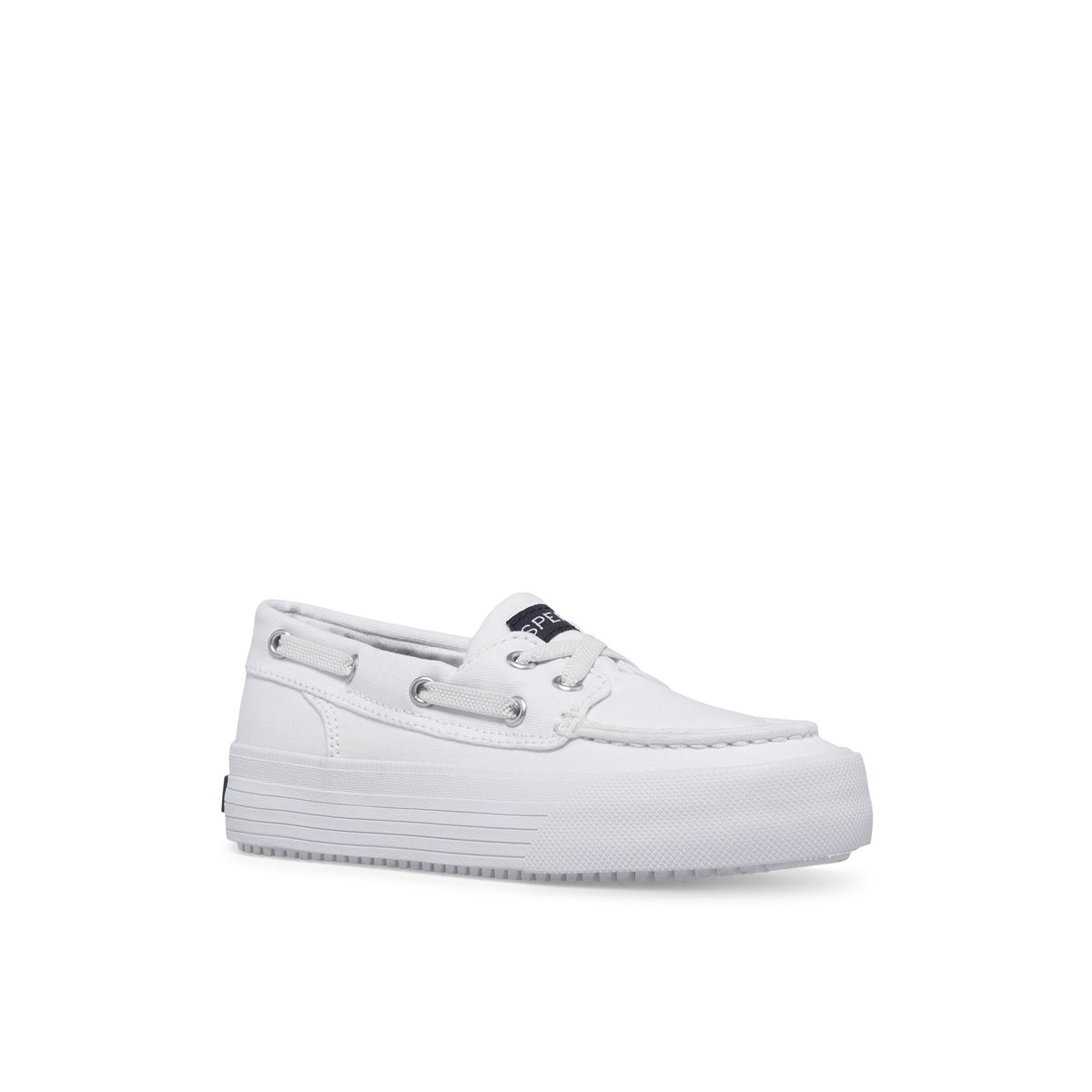 White Sperry Bahama Platform Sneaker | FWNDMZP-82