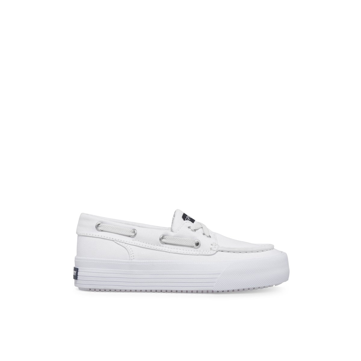 White Sperry Bahama Platform Sneaker | FWNDMZP-82