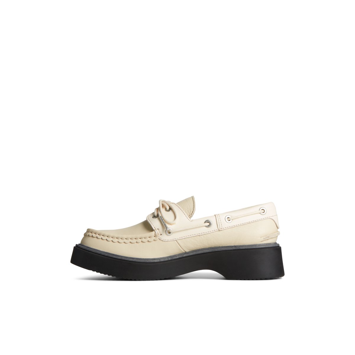 White Sperry Bayside Boat Shoe | MBHPFTN-45