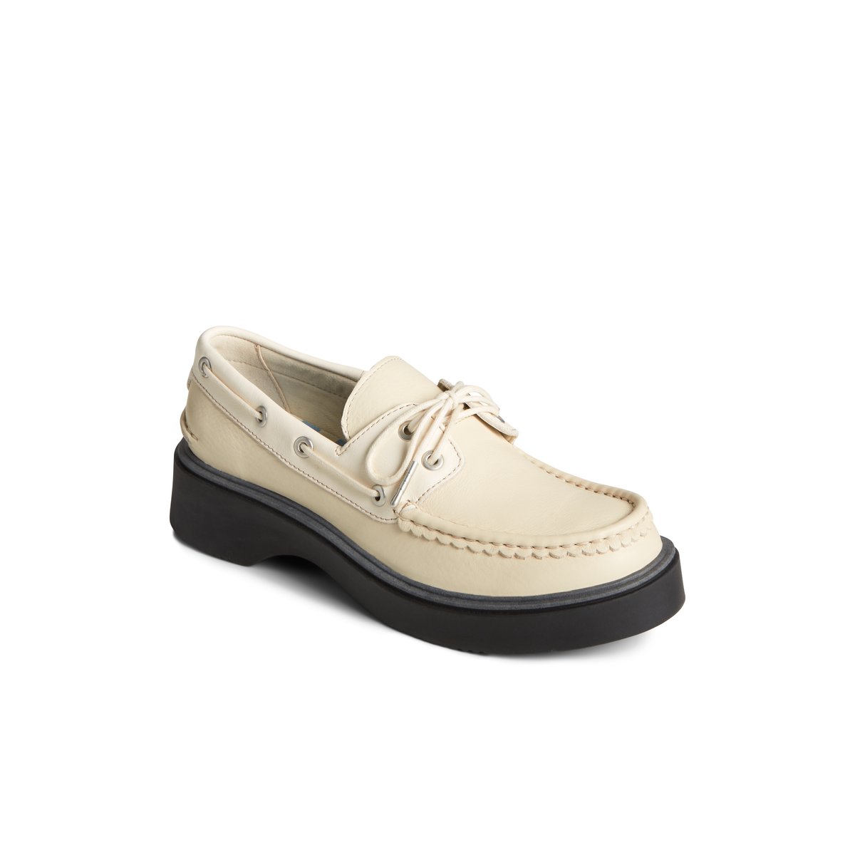 White Sperry Bayside Boat Shoe | MBHPFTN-45