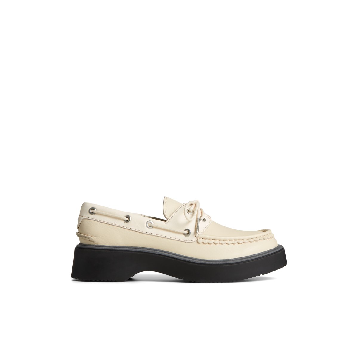 White Sperry Bayside Boat Shoe | MBHPFTN-45