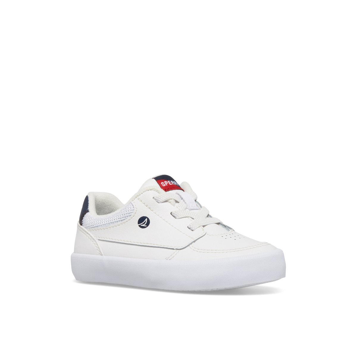 White Sperry Boardwalk Junior Sneaker | JEYSHDR-09