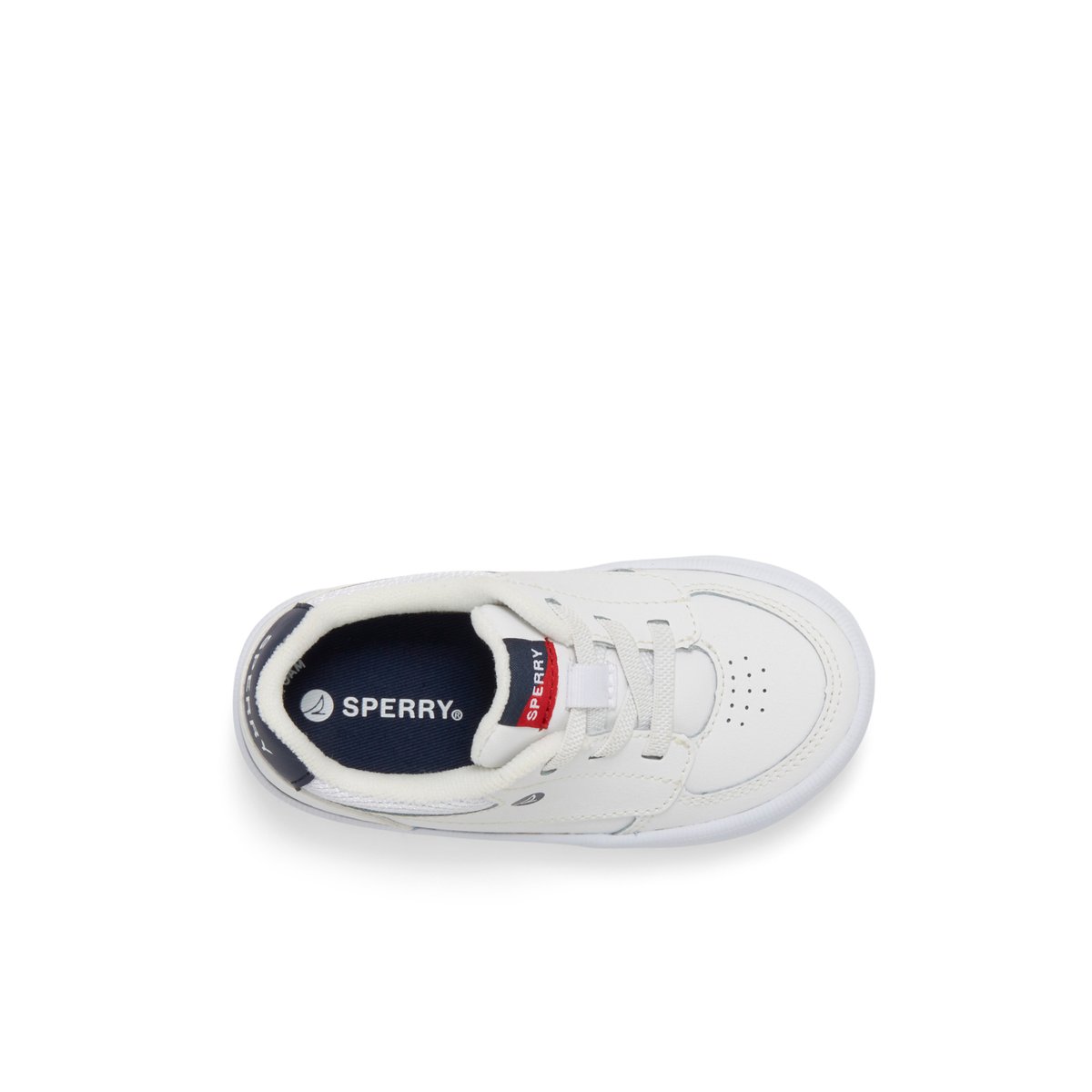 White Sperry Boardwalk Junior Sneaker | JEYSHDR-09