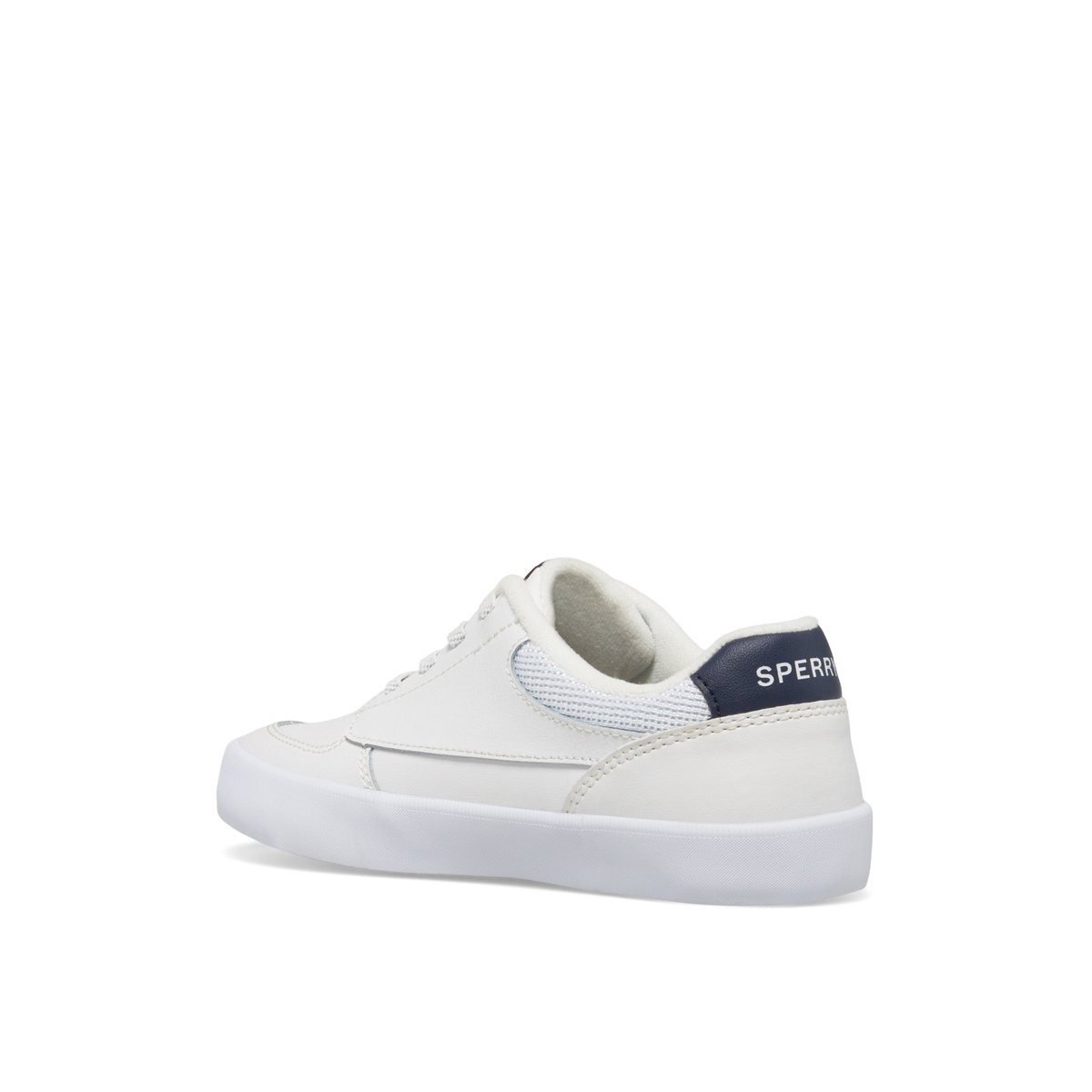 White Sperry Boardwalk Leather Sneaker | RKQGVFU-27