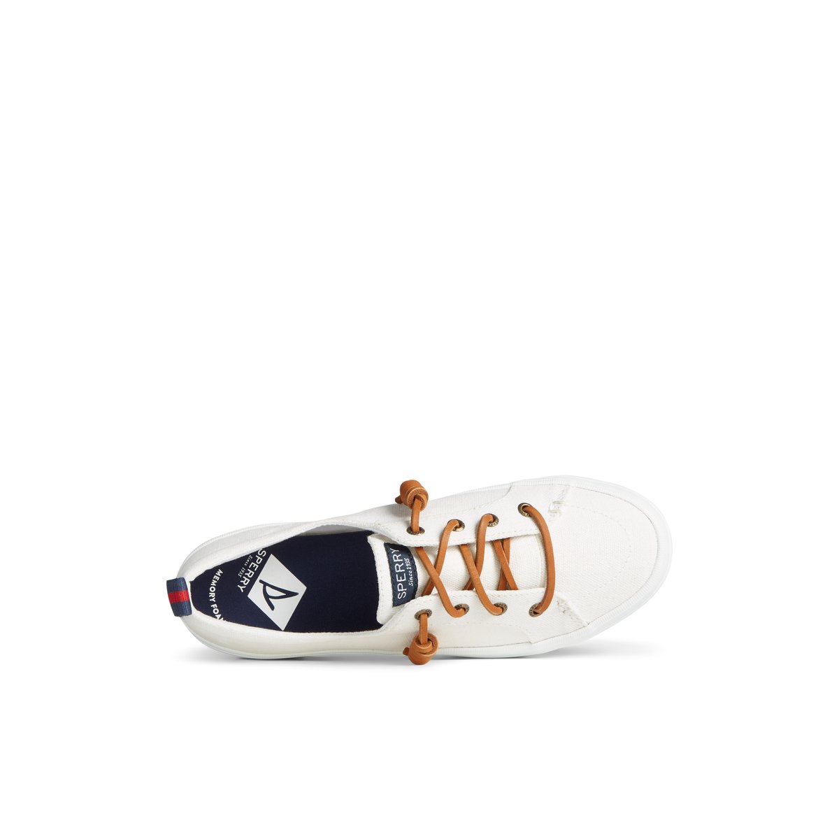 White Sperry Crest Triple Sneaker | XVOQGMF-56