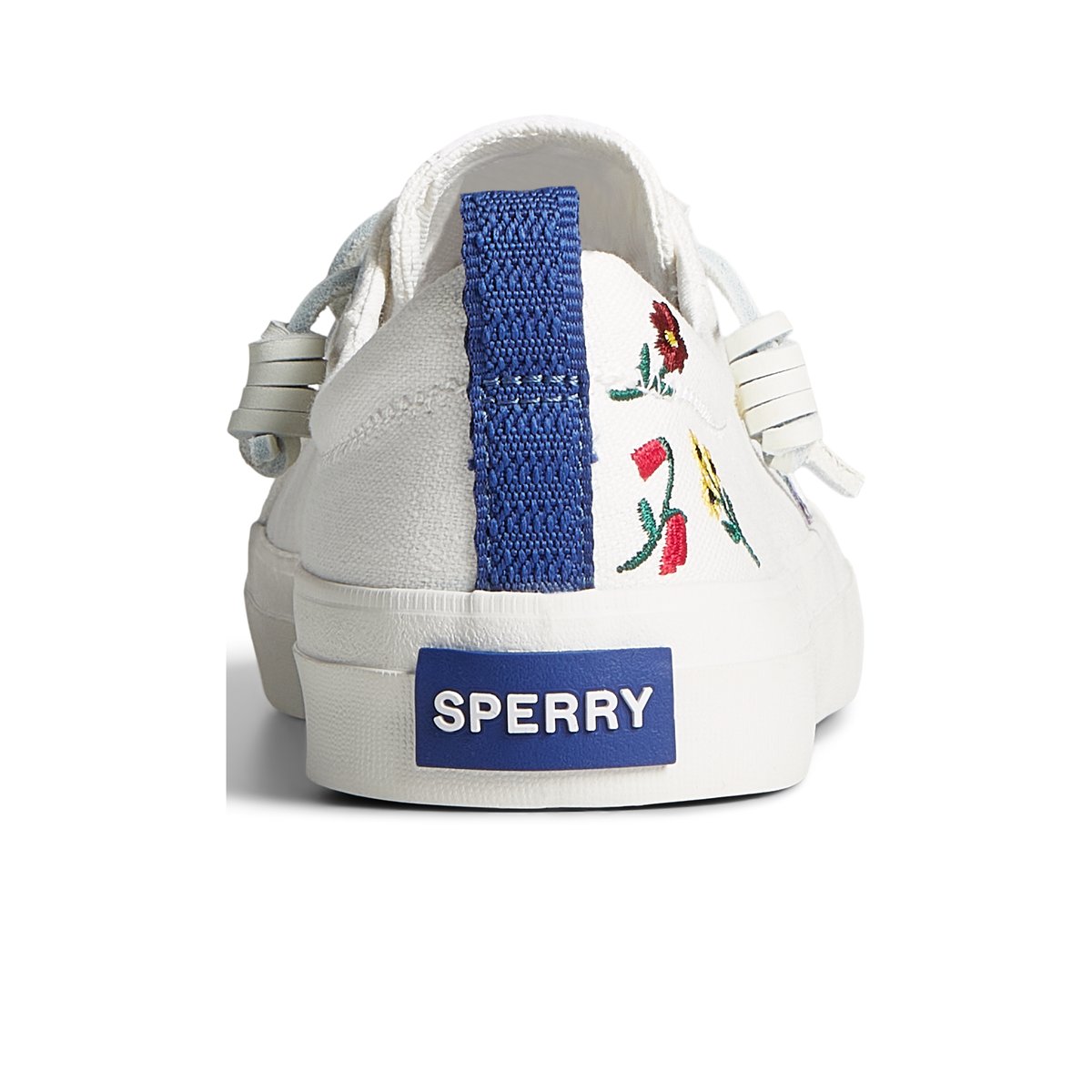 White Sperry Crest Vibe Floral Sneaker | ULEVRCX-40