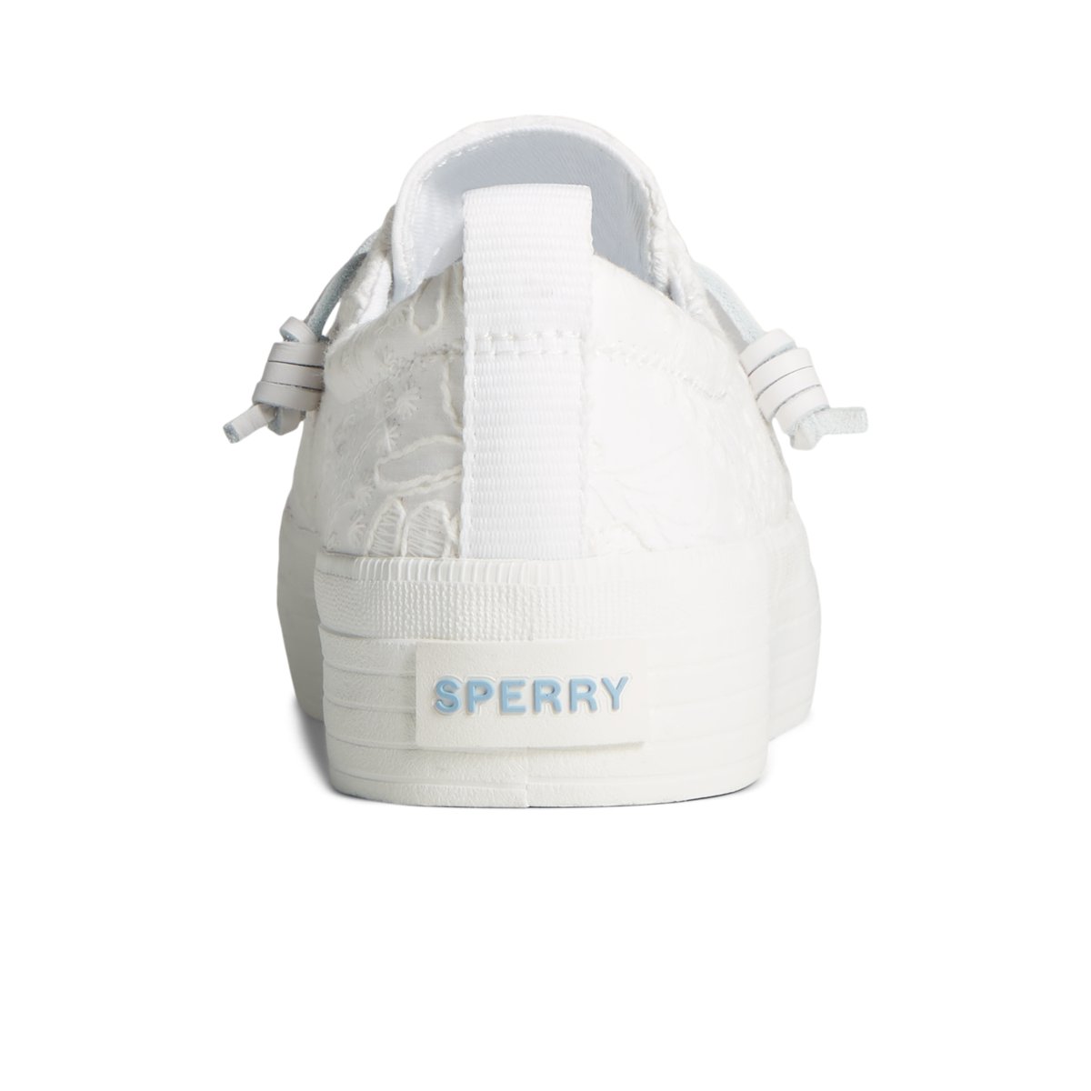 White Sperry Crest Vibe Platform Lace Platform Sneaker | VRHOXPU-94