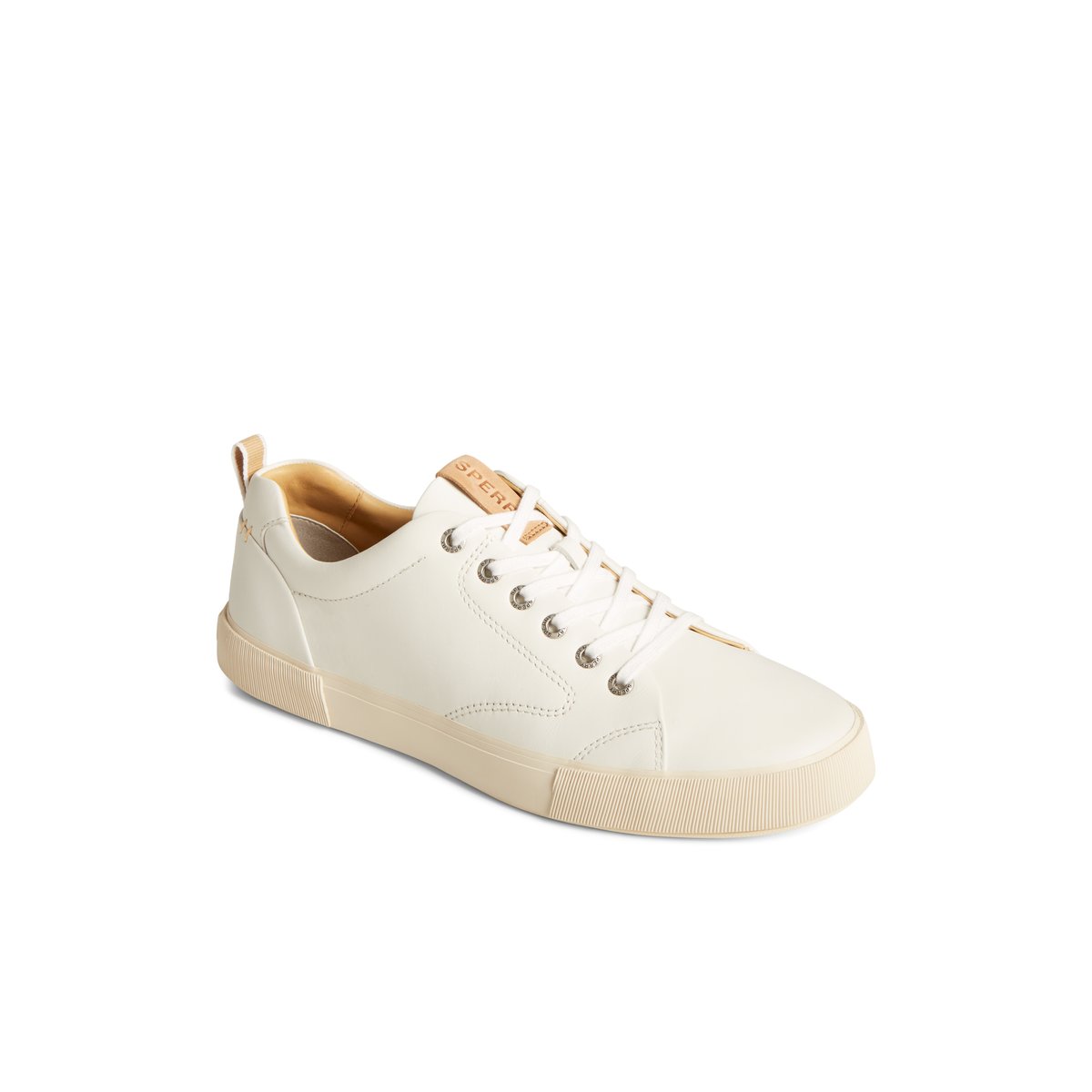 White Sperry Gold Cup Striper LTT Sneaker | HSBDCMQ-73