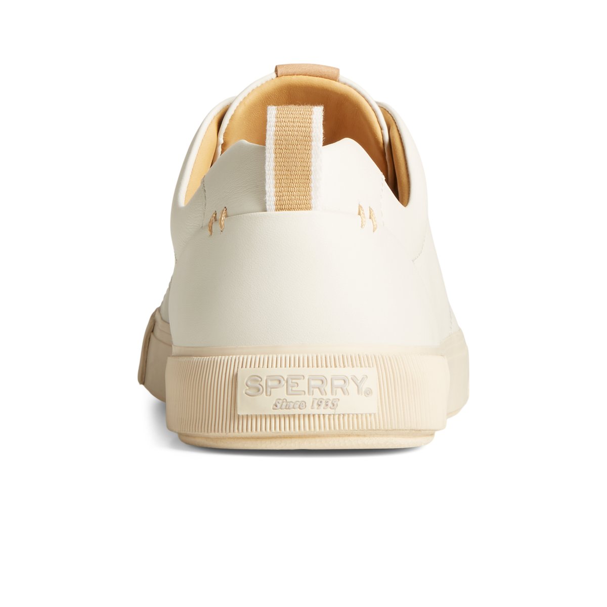 White Sperry Gold Cup Striper LTT Sneaker | HSBDCMQ-73