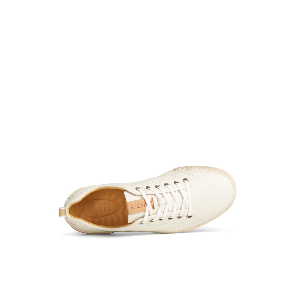 White Sperry Gold Cup Striper LTT Sneaker | HSBDCMQ-73