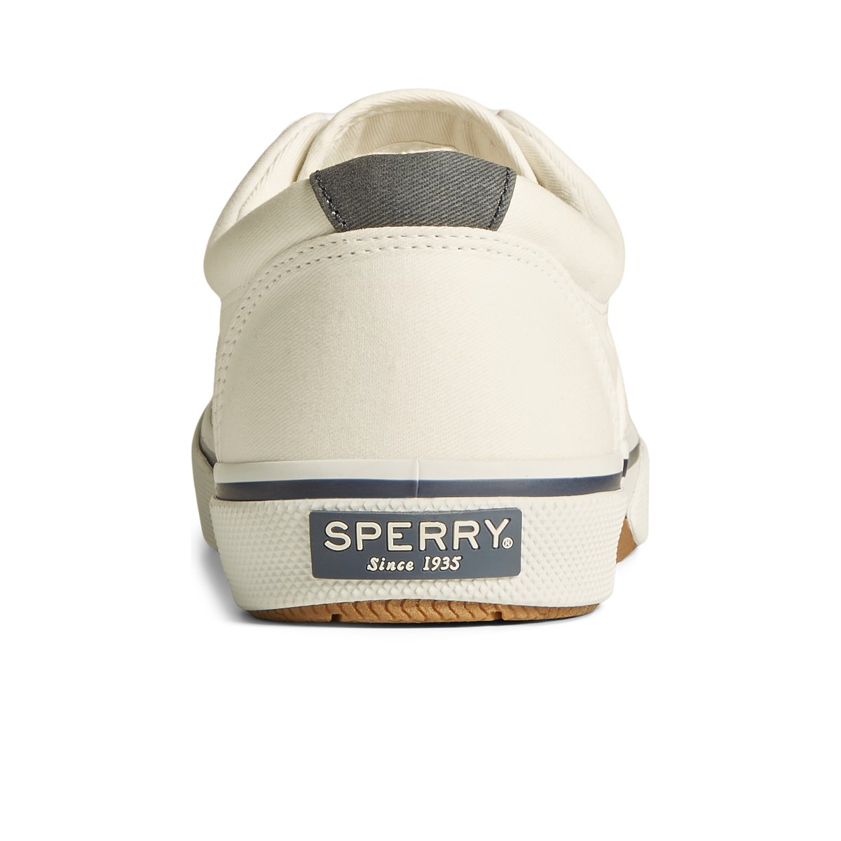 White Sperry Halyard CVO Salt Washed Sneaker | ZWBHALE-76