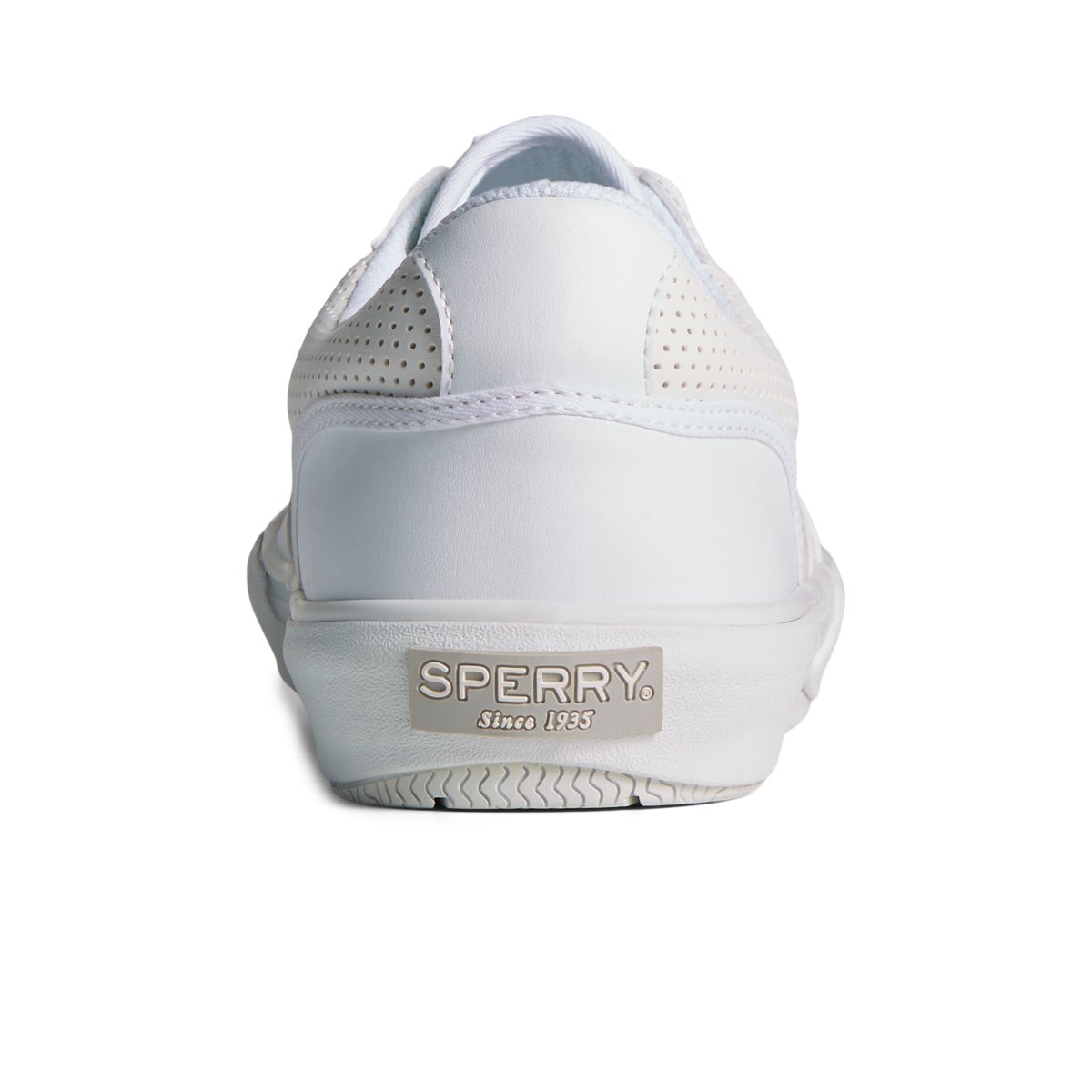 White Sperry Halyard Retro Lace Up Sneaker | EGDRSVL-94