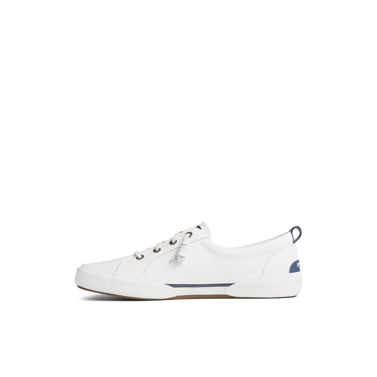 White Sperry Pier Wave LTT Leather Sneaker | YNDLXKB-18