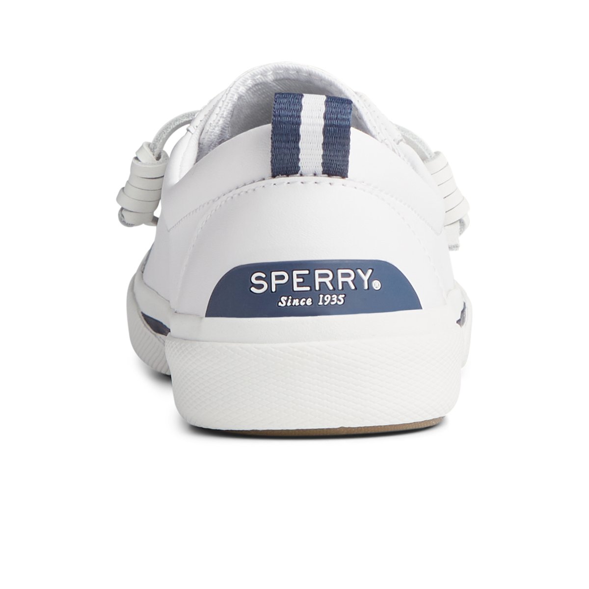 White Sperry Pier Wave LTT Leather Sneaker | YNDLXKB-18