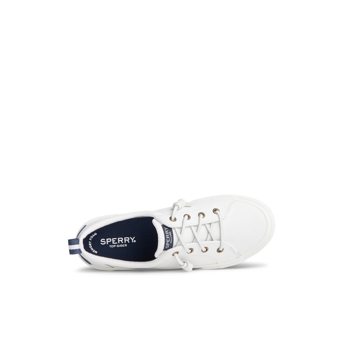 White Sperry Pier Wave LTT Leather Sneaker | YNDLXKB-18