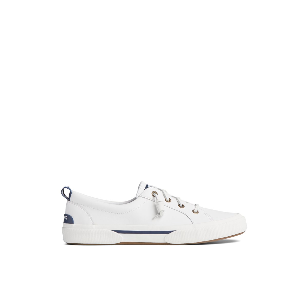 White Sperry Pier Wave LTT Leather Sneaker | YNDLXKB-18