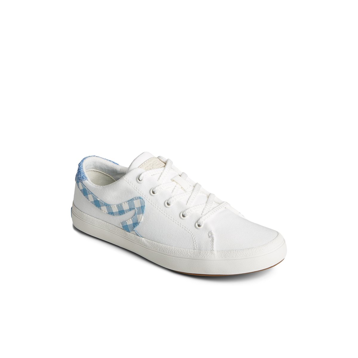 White Sperry Sandy Gingham Sneaker | XSTRNYM-72