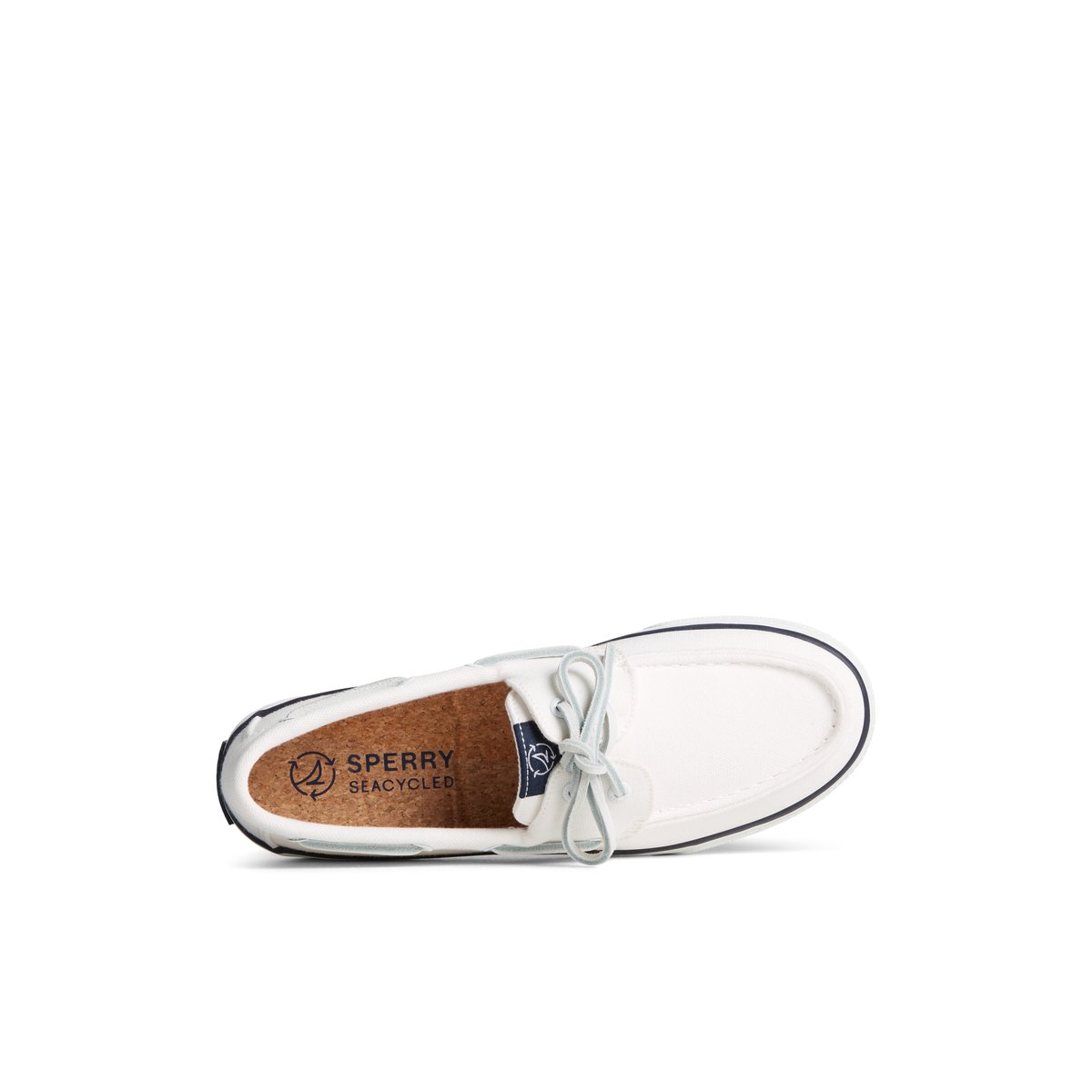 White Sperry SeaCycled Bahama 2.0 Sneaker | FAMPBGY-75