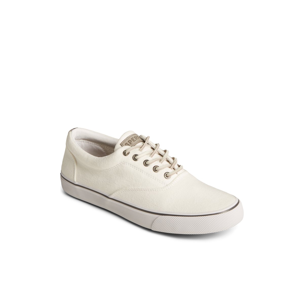 White Sperry SeaCycled Striper II CVO Textile Sneaker | QIBXGMN-79