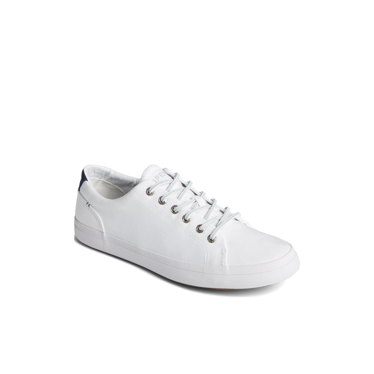 White Sperry SeaCycled Striper II Textile Sneaker | WBXEHJF-94