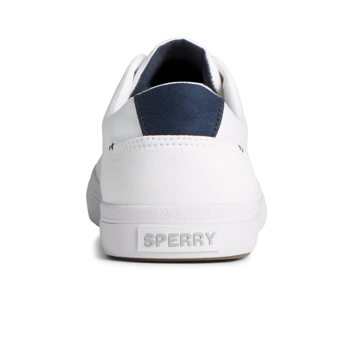 White Sperry SeaCycled Striper II Textile Sneaker | WBXEHJF-94