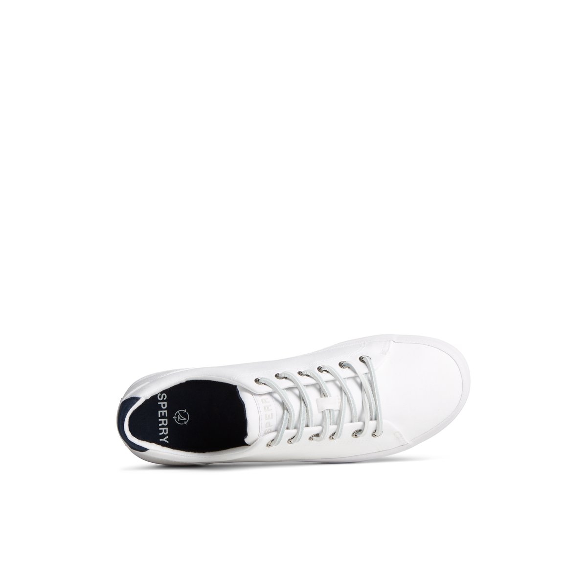 White Sperry SeaCycled Striper II Textile Sneaker | WBXEHJF-94