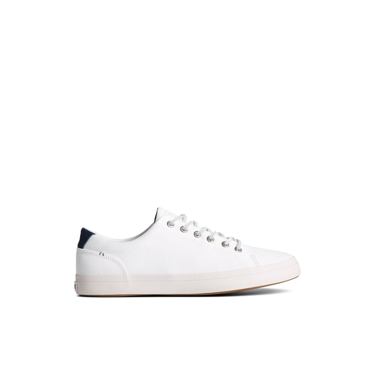 White Sperry SeaCycled Striper II Textile Sneaker | WBXEHJF-94