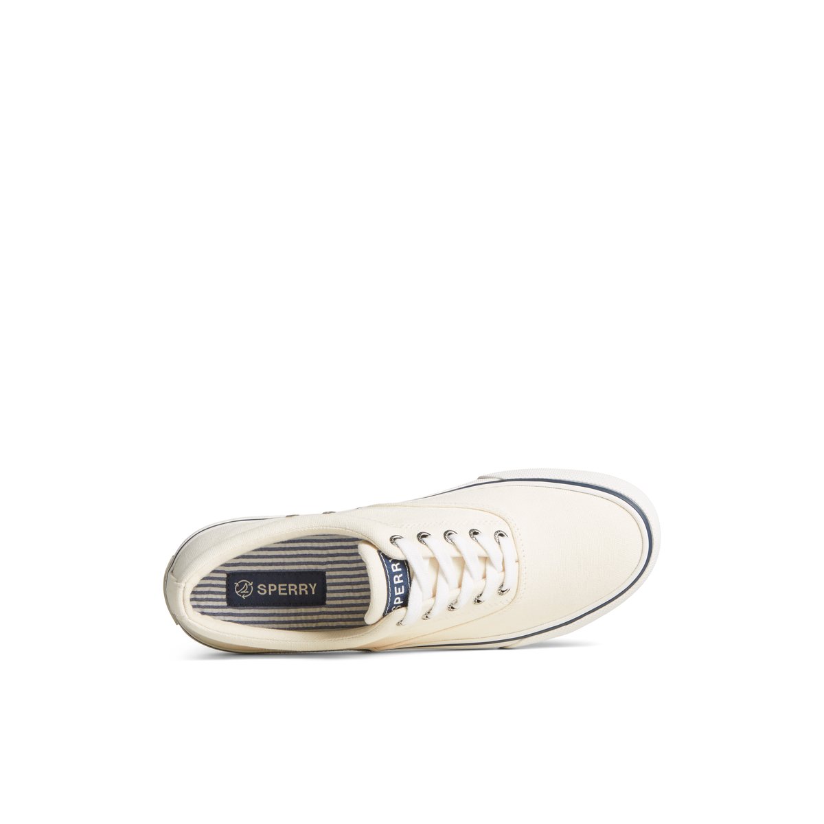 White Sperry Striper II Canvas CVO Sneaker | IAENDWV-90