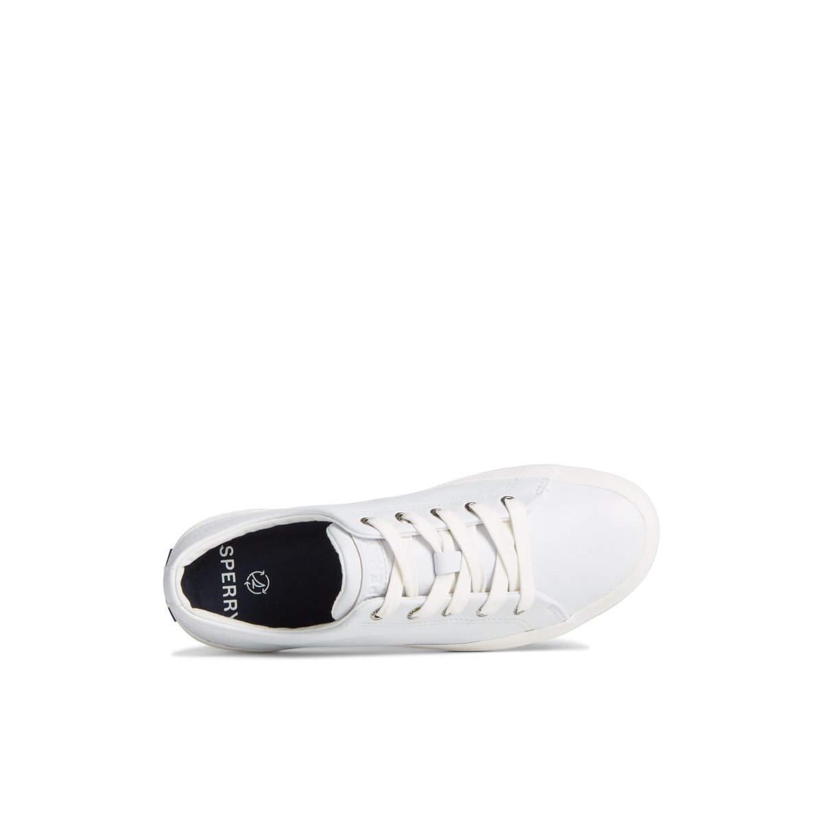 White Sperry Striper II LTT Leather Sneaker | ZDWEBMP-26