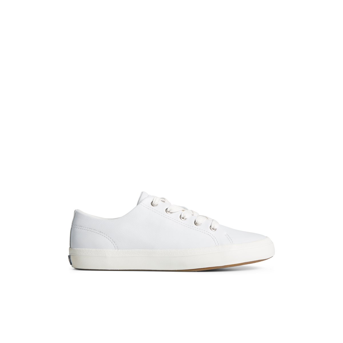 White Sperry Striper II LTT Leather Sneaker | ZDWEBMP-26