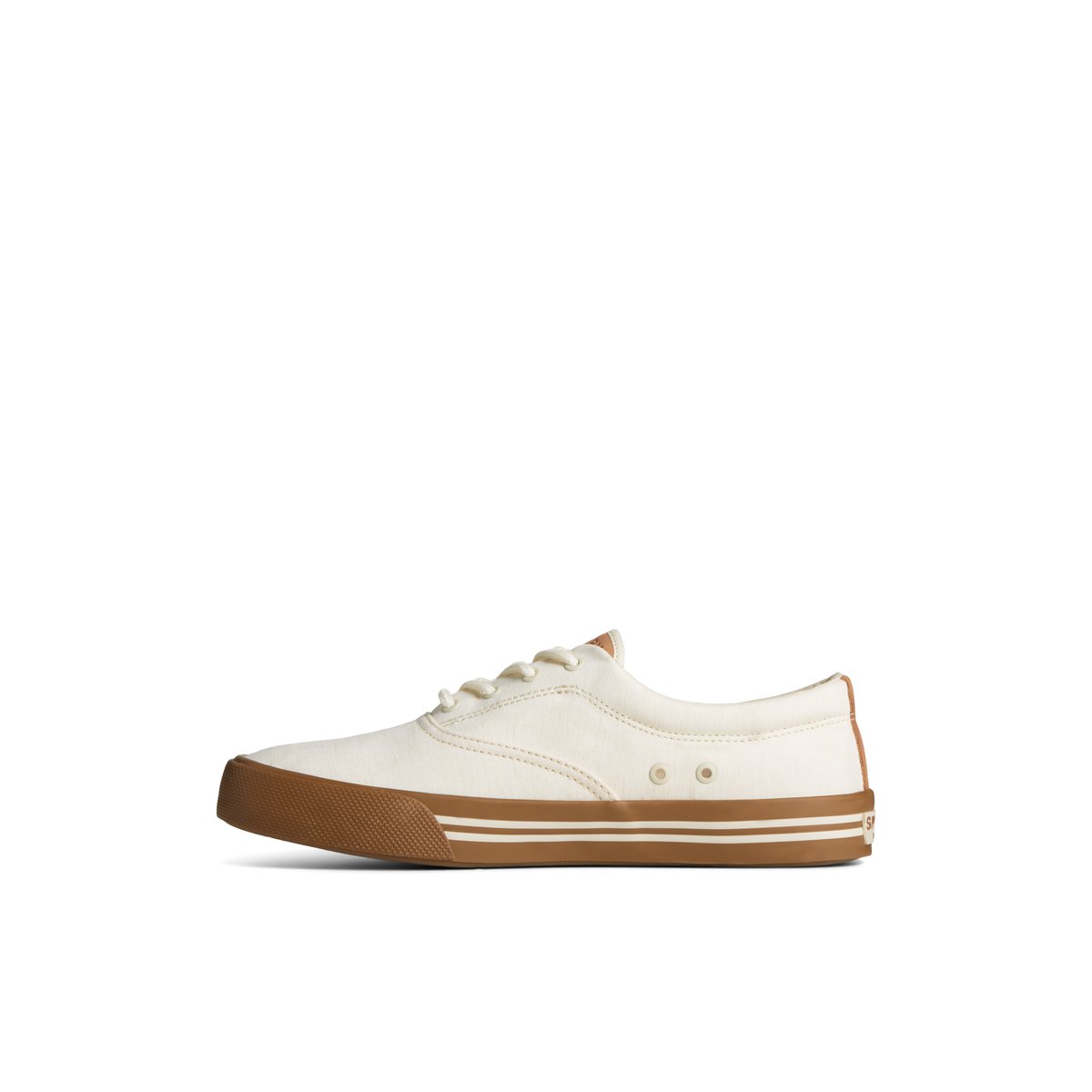 White Sperry Striper II Linen CVO Sneaker | ZNYHATF-56