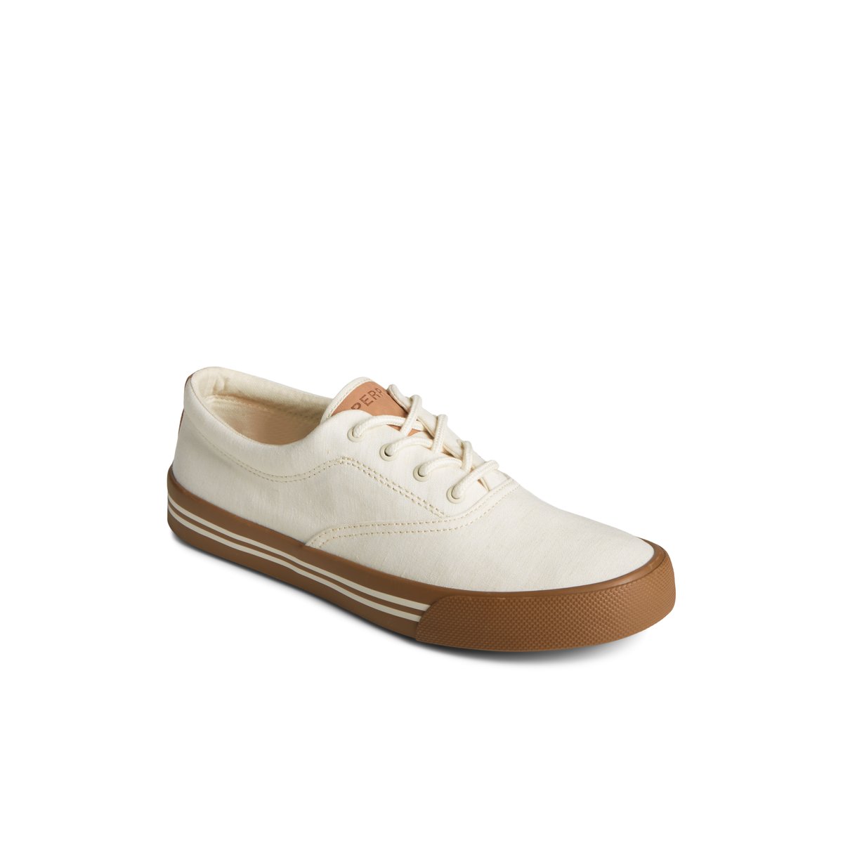 White Sperry Striper II Linen CVO Sneaker | ZNYHATF-56